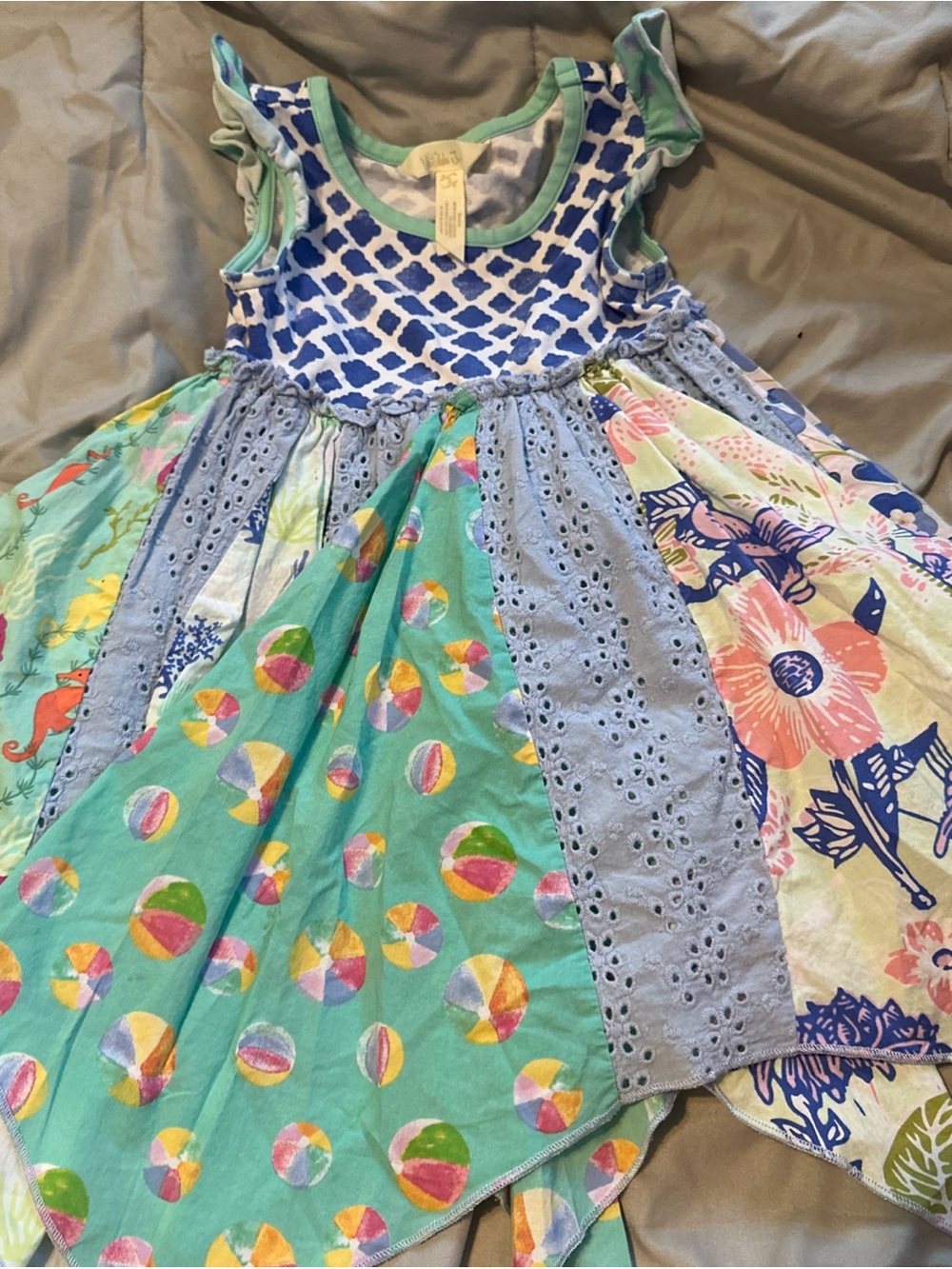Matilda Jane Seahorse Cutie Handkerchief Dress Size 2